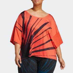 nwt Adidas Women x 11 Honoré Training Tee Scarlet Orange Black Size 4X